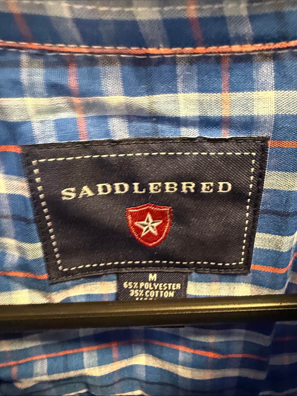 Saddlebred Blue Multi-Plaid Short Sleeve Button-Down Shirt - Picture 2 of 4